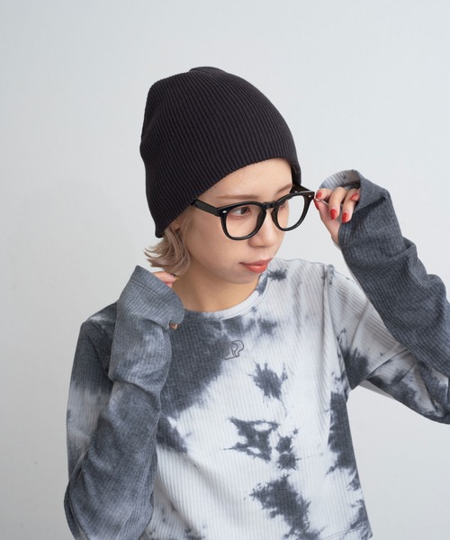 CIAOPANIC（チャオパニック）の「リブビーニーニット帽（ニットキャップ/ビーニー・レディース・ピンク/グレー/ブラック/オフホワイト・FREE）」の6枚目の写真
