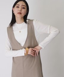 THE SHOP TK （ザ ショップ ティーケー ）の「【着まわし出来る】ぽこぽこクルーネックインナー/洗濯機で洗い可（Tシャツ/カットソー・レディース）」