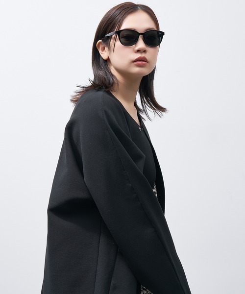 Zoff（ゾフ）の「【Web限定】ウェリントン型 サングラス｜軽量｜偏光レンズ｜Zoff（サングラス・レディース・ブラウン/ブラック・FREE）」の9枚目の写真