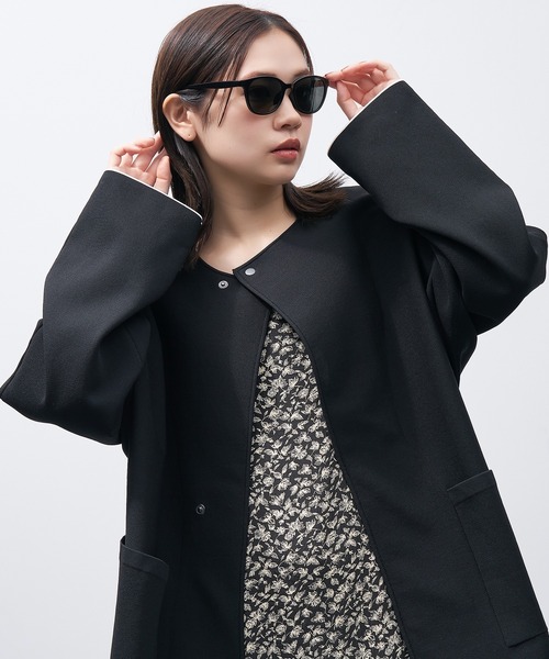 Zoff（ゾフ）の「【Web限定】ウェリントン型 サングラス｜軽量｜偏光レンズ｜Zoff（サングラス・レディース・ブラウン/ブラック・FREE）」の8枚目の写真