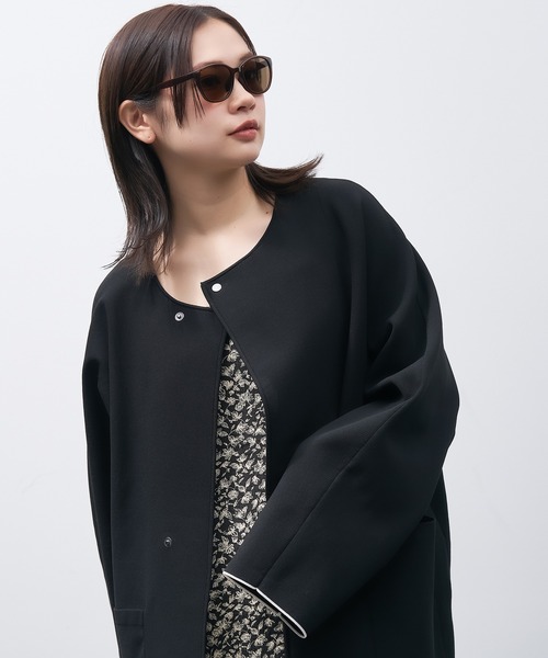 Zoff（ゾフ）の「【Web限定】ウェリントン型 サングラス｜軽量｜偏光レンズ｜Zoff（サングラス・レディース・ブラウン/ブラック・FREE）」の16枚目の写真