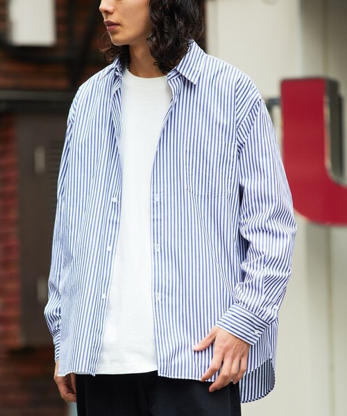 FREAK'S STORE（フリークスストア）の「NEW LOOSE FIT BROAD RC SHIRT LS/ニュー ルーズフィット ブロード レギュラーカラーシャツ ロングスリーブ（シャツ/ブラウス・メンズ・その他9/その他16/その他13/ホワイト/サックスブルー・LARGE/SMALL/MEDIUM）」の10枚目の写真