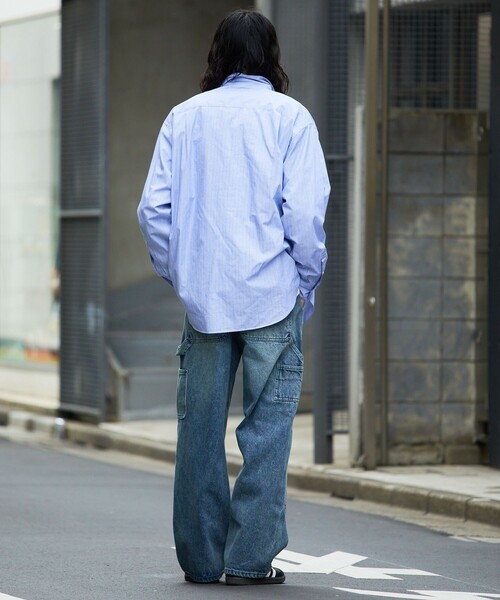 スタイリッシュ 長袖シャツ ルーズフィット モード カジュアル セール】Modern Western Open-Collar Shirt/ウエストサイド