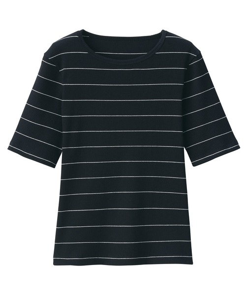 todo リブ編み 半袖Tシャツ テレコリブクルーネック半袖Tシャツ - トップス通販 | 人気