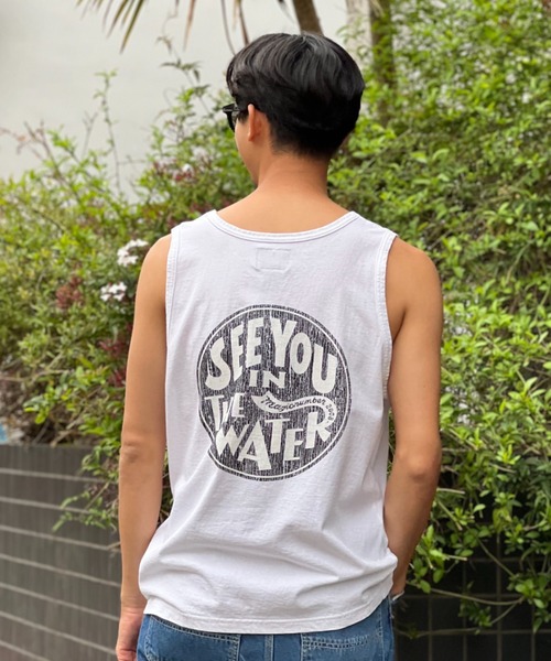 MAGIC NUMBER（マジック ナンバー）の「【MAGIC NUMBER】SEE YOU IN THE WATER XV US COTTON TANK（タンクトップ・メンズ・ミント/パープル/ホワイト/ブラック・MEDIUM/LARGE/X-LARGE）」の17枚目の写真