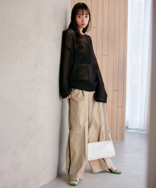 VIS（ビス）の「透かし編みメッシュラメニット（ニット/セーター・レディース・ブラック/ブルー系その他/キナリ・FREE）」の13枚目の写真