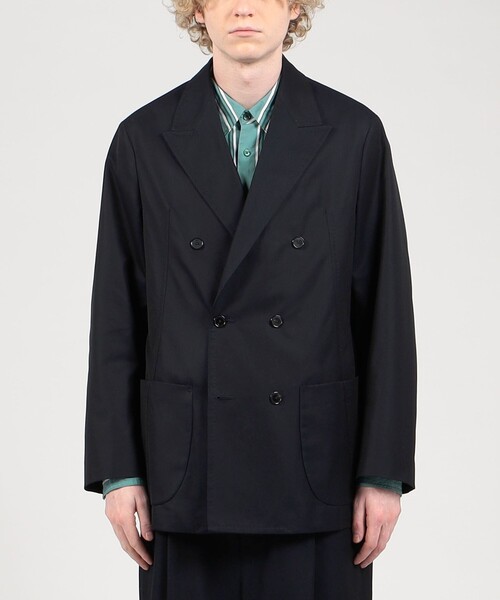 定価6.5万 CABaN コットンカシミヤテーラードジャケット ダブル 美品