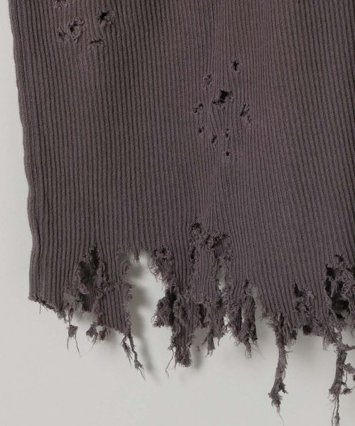 JEANASIS（ジーナシス）の「ヘビークラッシュリブロンTEE/109942（Tシャツ/カットソー・レディース・チャコールグレー/ブラック/オフホワイト・FREE）」の8枚目の写真