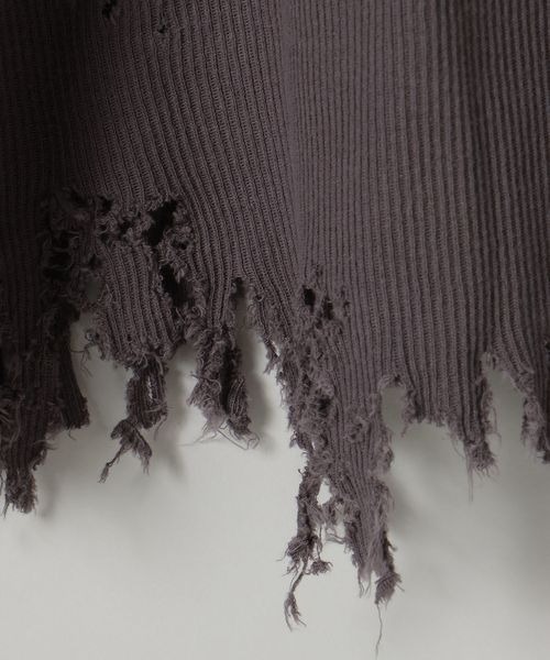 JEANASIS（ジーナシス）の「ヘビークラッシュリブロンTEE/109942（Tシャツ/カットソー・レディース・チャコールグレー/ブラック/オフホワイト・FREE）」の10枚目の写真