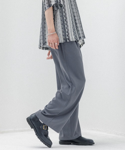 RAGEBLUE（レイジブルー）の「【LUXURY+EASY】DRAPE WIDE PANTS/ラグイージー/ドレープワイドパンツ（スラックス・メンズ・ブラウン/ブルー/グレー/ブラック/ライトグレー・LARGE/SMALL/MEDIUM）」の4枚目の写真