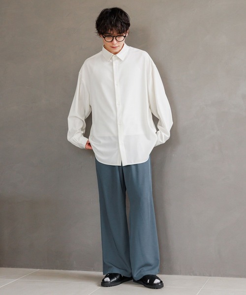 RAGEBLUE（レイジブルー）の「【LUXURY+EASY】DRAPE WIDE PANTS/ラグイージー/ドレープワイドパンツ（スラックス・メンズ・ブラウン/ブルー/グレー/ブラック/ライトグレー・LARGE/SMALL/MEDIUM）」の13枚目の写真