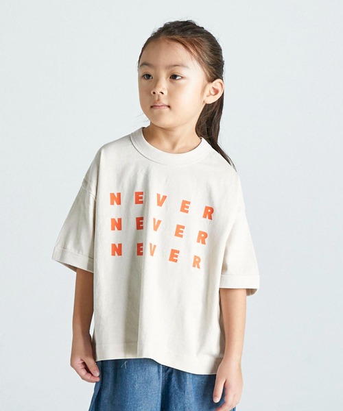 FOV（フォブ）の「フォブ NEVER リンガーTシャツ（Tシャツ/カットソー・キッズ・ベージュ系その他/グリーン/チャコールグレー・S/M/L/XL）」の3枚目の写真