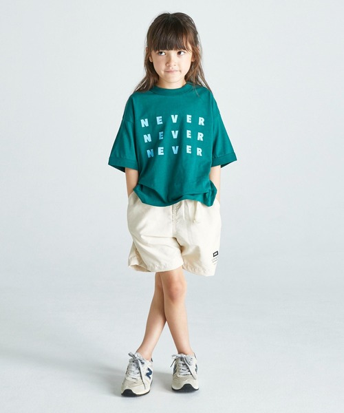 FOV（フォブ）の「フォブ NEVER リンガーTシャツ（Tシャツ/カットソー・キッズ・ベージュ系その他/グリーン/チャコールグレー・S/M/L/XL）」の6枚目の写真