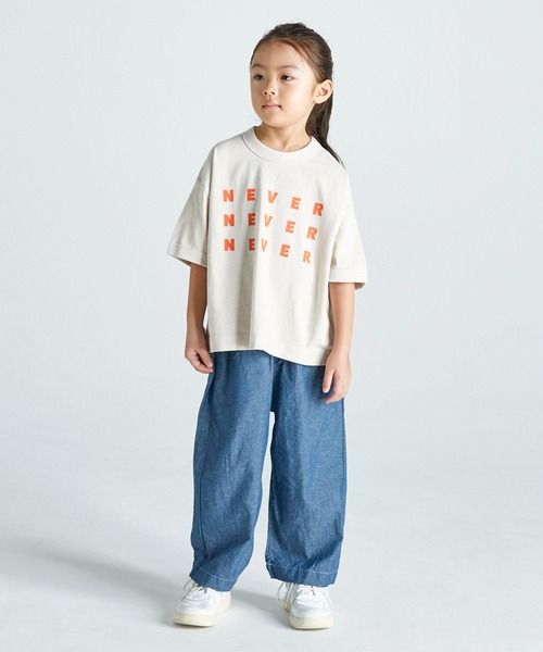 FOV（フォブ）の「フォブ NEVER リンガーTシャツ（Tシャツ/カットソー・キッズ・ベージュ系その他/グリーン/チャコールグレー・S/M/L/XL）」の7枚目の写真