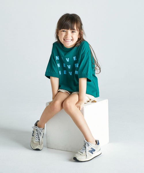 FOV（フォブ）の「フォブ NEVER リンガーTシャツ（Tシャツ/カットソー・キッズ・ベージュ系その他/グリーン/チャコールグレー・S/M/L/XL）」の9枚目の写真