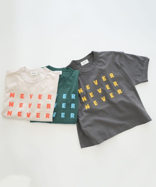 FOV（フォブ）の「フォブ NEVER リンガーTシャツ（Tシャツ/カットソー・キッズ・ベージュ系その他/グリーン/チャコールグレー・S/M/L/XL）」の10枚目の写真