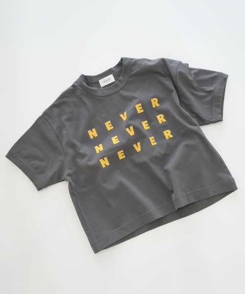 FOV（フォブ）の「フォブ NEVER リンガーTシャツ（Tシャツ/カットソー・キッズ・ベージュ系その他/グリーン/チャコールグレー・S/M/L/XL）」の11枚目の写真