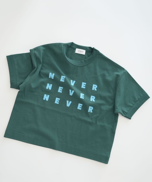 FOV（フォブ）の「フォブ NEVER リンガーTシャツ（Tシャツ/カットソー・キッズ・ベージュ系その他/グリーン/チャコールグレー・S/M/L/XL）」の12枚目の写真