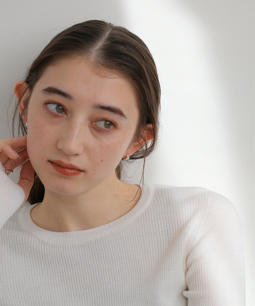 JOURNAL STANDARD（ジャーナルスタンダード）の「【norme Dew/ノルム デュー】wide Pierce：ピアス（ピアス（両耳用）・レディース・シルバー・FREE）」の8枚目の写真