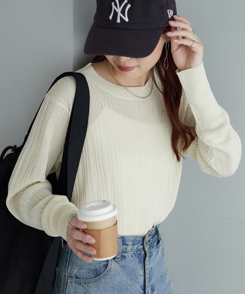 Discoat(ディスコート)の「スパンコールランダムリブプルオーバー(ニット/セーター)」 WEAR