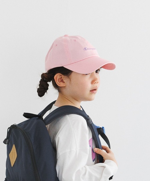 Champion(チャンピオン)の「【Champion(チャンピオン)】ツイル&デニムCAP(KIDS)(キャップ・キッズ・ネイビー/ダークグレー/ベージュ/ラベンダー/ピンク/ブルー/ブラック/オリーブ/サックスブルー・FREE)」の9枚目の写真
