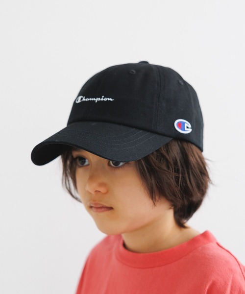 Champion(チャンピオン)の「【Champion(チャンピオン)】ツイル&デニムCAP(KIDS)(キャップ・キッズ・ネイビー/ダークグレー/ベージュ/ラベンダー/ピンク/ブルー/ブラック/オリーブ/サックスブルー・FREE)」の2枚目の写真