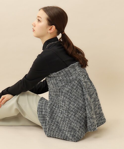 セール】≪美人百花掲載≫ 2way/ツイードジャージベアトップ