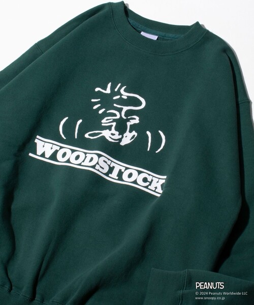 PEANUTS（ピーナッツ）の「【PEANUTS/ピーナッツ】プリント クルーネックスウェット（スウェット・メンズ・グレー/ネイビー/ホワイト/グリーン・L/M）」の3枚目の写真