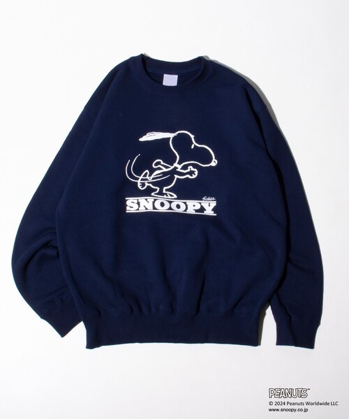 PEANUTS（ピーナッツ）の「【PEANUTS/ピーナッツ】プリント クルーネックスウェット（スウェット・メンズ・グレー/ネイビー/ホワイト/グリーン・L/M）」の20枚目の写真
