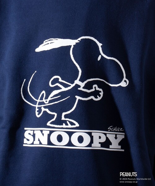 PEANUTS（ピーナッツ）の「【PEANUTS/ピーナッツ】プリント クルーネックスウェット（スウェット・メンズ・グレー/ネイビー/ホワイト/グリーン・L/M）」の8枚目の写真