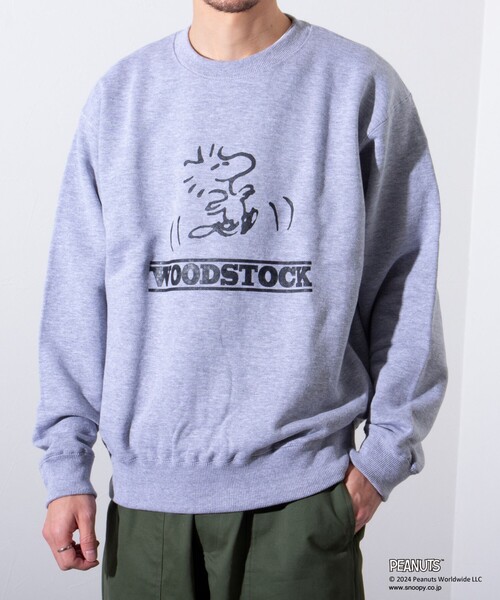 PEANUTS（ピーナッツ）の「【PEANUTS/ピーナッツ】プリント クルーネックスウェット（スウェット・メンズ・グレー/ネイビー/ホワイト/グリーン・L/M）」の10枚目の写真