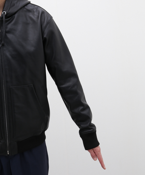 schott（ショット）の「【Schott / ショット】LEATHER FULLZIP PARKA