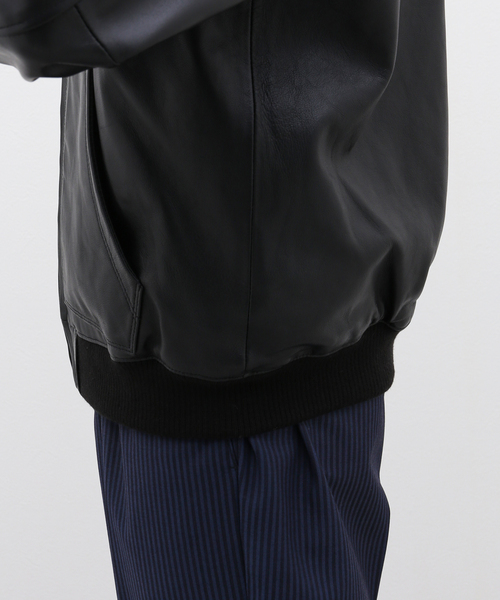 Schott（ショット）の「【Schott / ショット】LEATHER FULLZIP PARKA（ライダースジャケット・メンズ・ブラック・MEDIUM/LARGE/X-LARGE）」の13枚目の写真