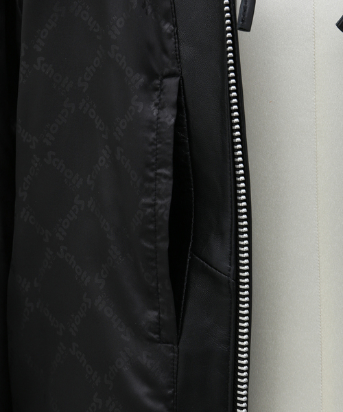 Schott（ショット）の「【Schott / ショット】LEATHER FULLZIP PARKA（ライダースジャケット・メンズ・ブラック・MEDIUM/LARGE/X-LARGE）」の16枚目の写真