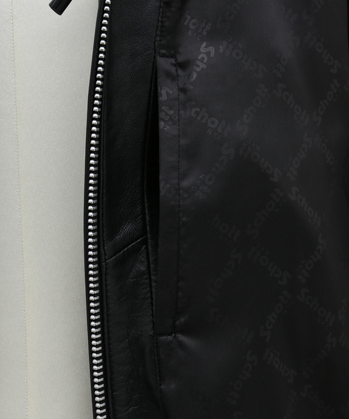 Schott（ショット）の「【Schott / ショット】LEATHER FULLZIP PARKA（ライダースジャケット・メンズ・ブラック・MEDIUM/LARGE/X-LARGE）」の17枚目の写真
