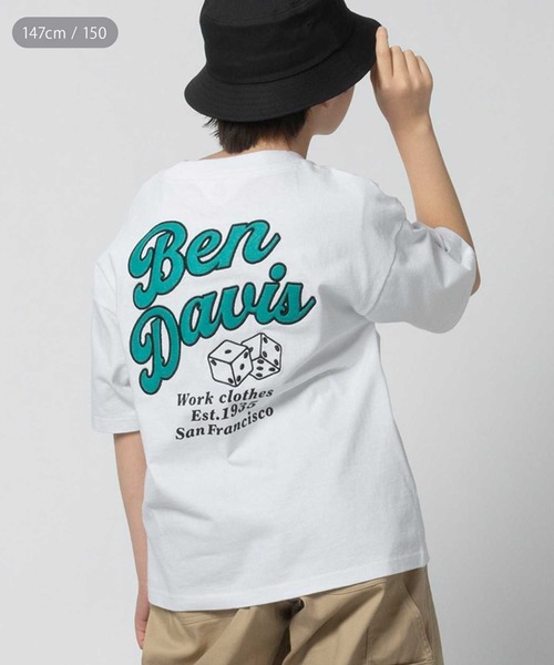 BEN DAVIS（ベンデイビス）の「BEN DAVIS(ベンデイビス)半袖プリントTシャツ（Tシャツ/カットソー・キッズ・ブラック/オフホワイト/イエロー・120/130/140/150/160）」の2枚目の写真