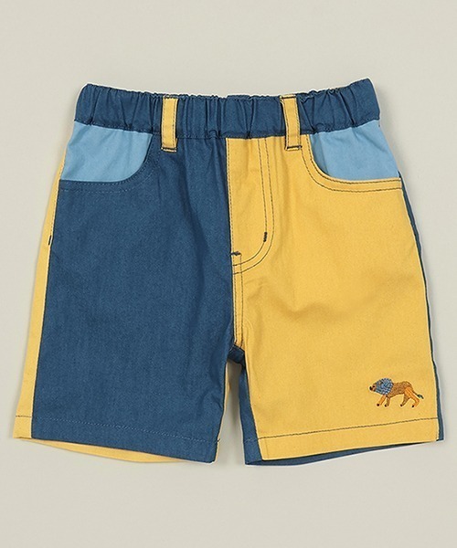 Love&Peace&Money（ラブアンドピースアンドマネー）の「バイカラーハーフパンツ（その他パンツ・キッズ・ネイビー/マルチ・90cm/100cm/110cm/120cm/130cm/80ｃｍ）」の2枚目の写真