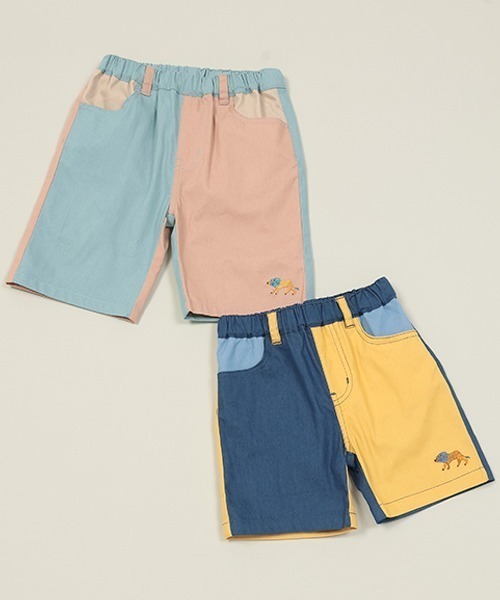 Love&Peace&Money（ラブアンドピースアンドマネー）の「バイカラーハーフパンツ（その他パンツ・キッズ・ネイビー/マルチ・90cm/100cm/110cm/120cm/130cm/80ｃｍ）」の3枚目の写真