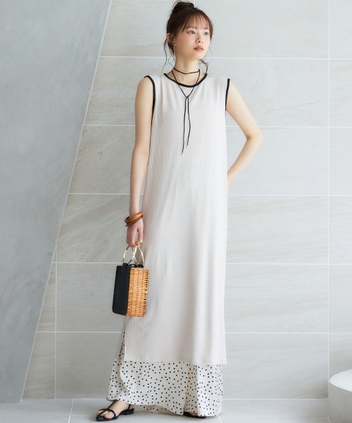 miclat(ミクラ)の「大きいサイズ ドット柄パンツ miclat(その他パンツ・レディース・ベージュ系/ブラック系・L/5L/4L/3L/LL)」の5枚目の写真