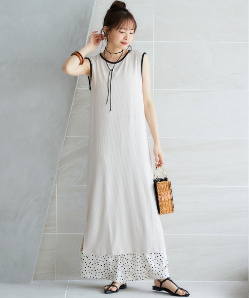 miclat(ミクラ)の「大きいサイズ ドット柄パンツ miclat(その他パンツ・レディース・ベージュ系/ブラック系・L/5L/4L/3L/LL)」の10枚目の写真