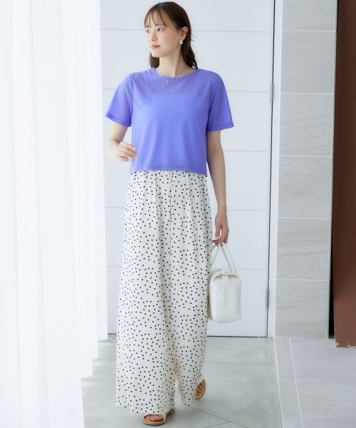 miclat(ミクラ)の「大きいサイズ ドット柄パンツ miclat(その他パンツ・レディース・ベージュ系/ブラック系・L/5L/4L/3L/LL)」の11枚目の写真