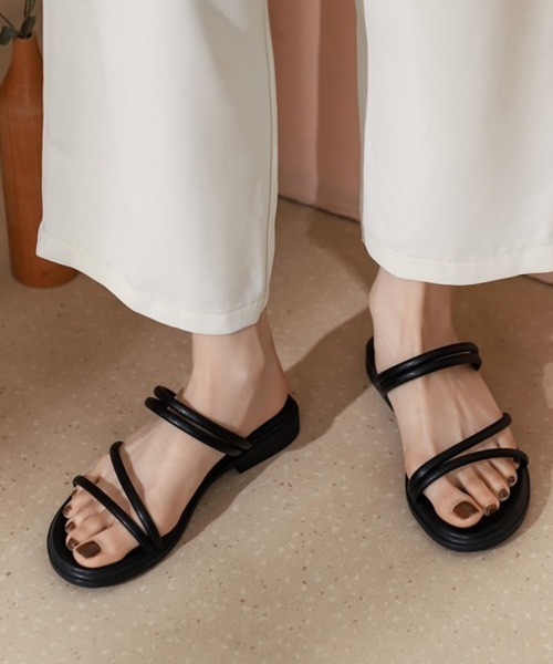 Miniministore(ミニミニストア)の「サンダル ストラップ 夏 レディース靴(サンダル・レディース・アイボリー/ブラック・23.0cm/22.5cm/23.5cm/25.0cm/24.0cm/24.5cm)」の3枚目の写真
