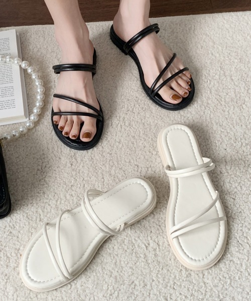 Miniministore(ミニミニストア)の「サンダル ストラップ 夏 レディース靴(サンダル・レディース・アイボリー/ブラック・23.0cm/22.5cm/23.5cm/25.0cm/24.0cm/24.5cm)」の14枚目の写真