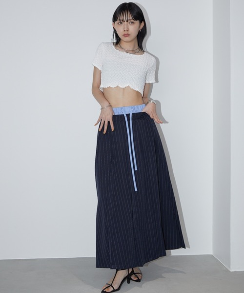 Aunt Marie's(アントマリーズ)の「シャーリングコンパクトトップス(Tシャツ/カットソー・レディース・ミント/ホワイト/ブラック・FREE)」の20枚目の写真