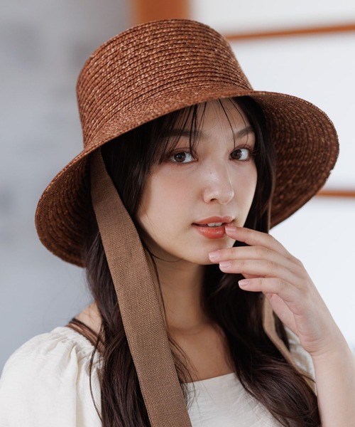 Andemiu(アンデミュウ)の「2WAYホソムギHAT109635(ハット・レディース・ブラウン/ブラック/ナチュラル/グレー・FREE)」の3枚目の写真