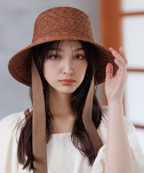 Andemiu(アンデミュウ)の「2WAYホソムギHAT109635(ハット・レディース・ブラウン/ブラック/ナチュラル/グレー・FREE)」の5枚目の写真