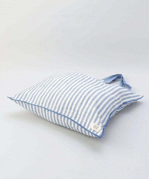 212 KITCHEN STORE(トゥワントゥキッチンストア)の「リネンストライプ エコバッグL WH×BL <212Kオリジナル>(エコバッグ/サブバッグ・レディース・その他・00)」の3枚目の写真