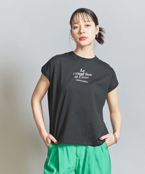 BEAUTY&YOUTH UNITED ARROWS(ビューティーアンドユースユナイテッドアローズ)の「コットン ロゴプリント フレンチスリーブ Tシャツ(Tシャツ/カットソー・レディース・ライトピンク/ホワイト/ダークグレー・FREE)」の11枚目の写真