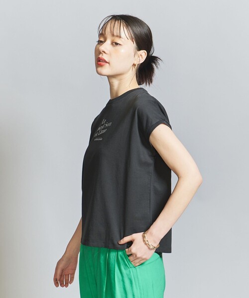 BEAUTY&YOUTH UNITED ARROWS(ビューティーアンドユースユナイテッドアローズ)の「コットン ロゴプリント フレンチスリーブ Tシャツ(Tシャツ/カットソー・レディース・ライトピンク/ホワイト/ダークグレー・FREE)」の12枚目の写真