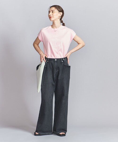 BEAUTY&YOUTH UNITED ARROWS(ビューティーアンドユースユナイテッドアローズ)の「コットン ロゴプリント フレンチスリーブ Tシャツ(Tシャツ/カットソー・レディース・ライトピンク/ホワイト/ダークグレー・FREE)」の15枚目の写真